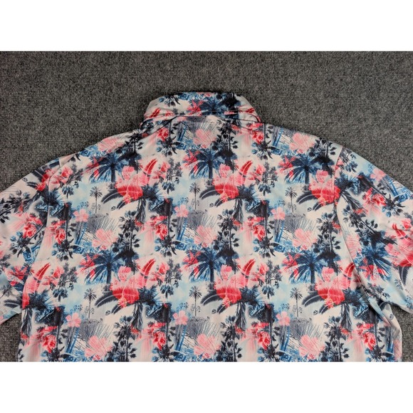 Sunday Swagger Polo Shirt Mens XL Floral Hawaiian AOP Golf Performance - Picture 7 of 7